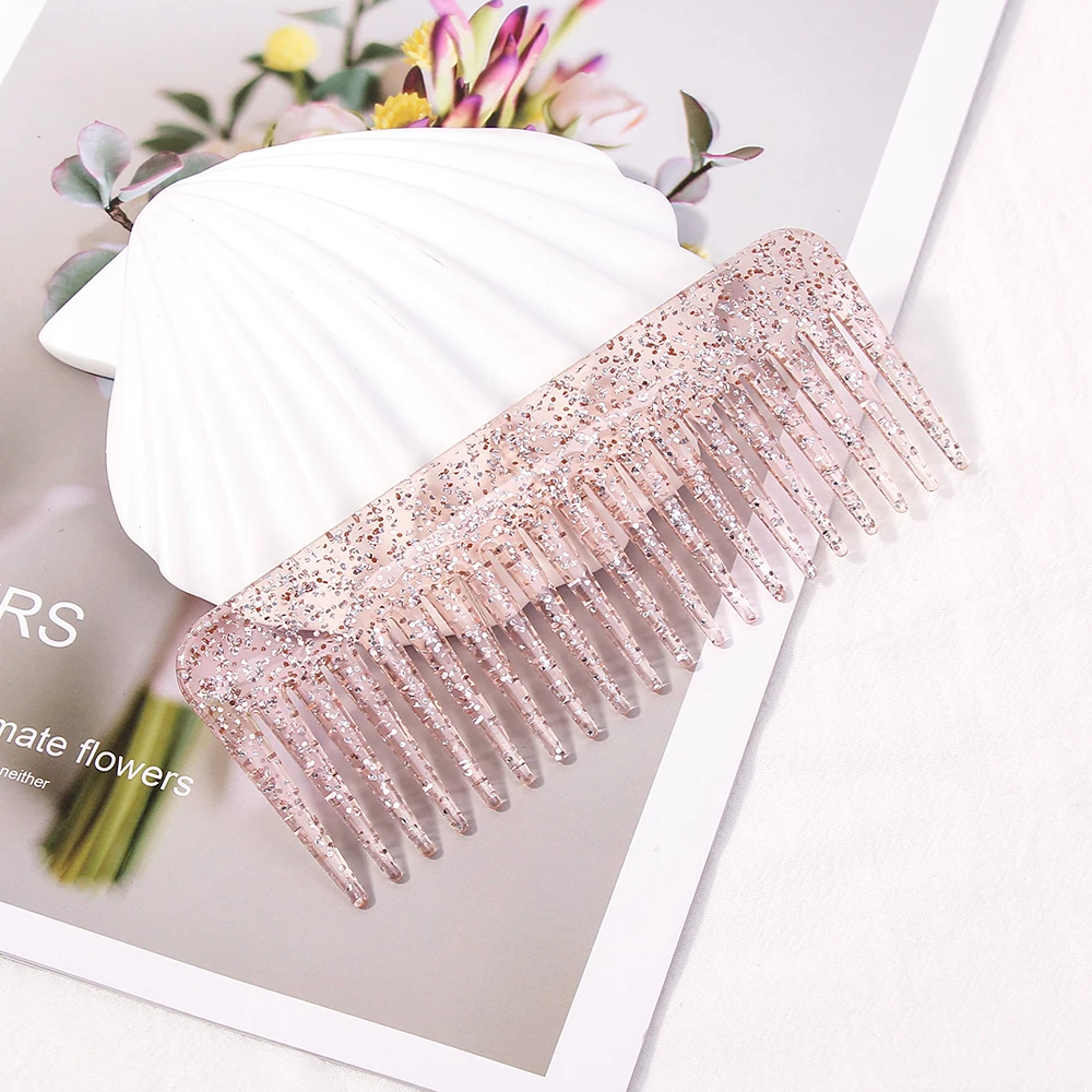 1 шт. 20 больших и розовых пластиковых профессиональных парикмахерских гребней