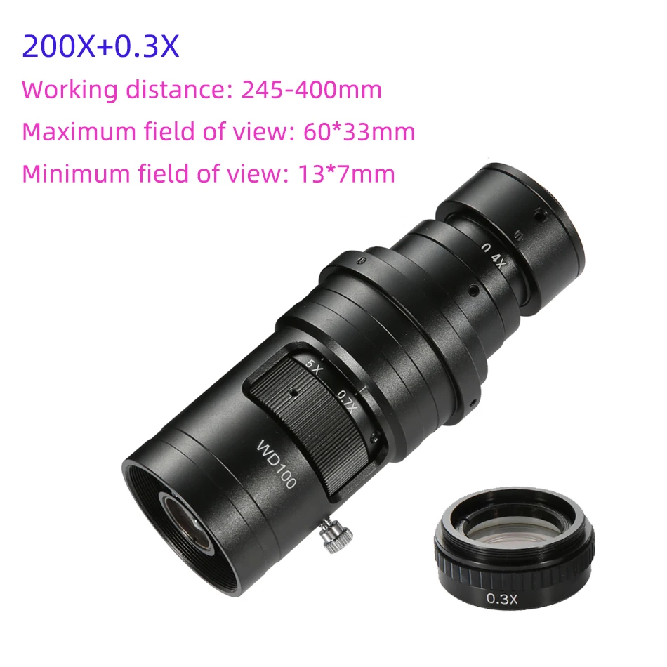 

Зум-объектив Insein Li Fung 500X металлический для промышленного видеомикроскопа