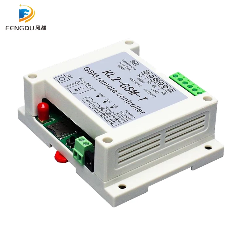 DC12V 2 канальный релейный выход GSM удаленный контроль переключатель KL2-GSM-T с 1 метра