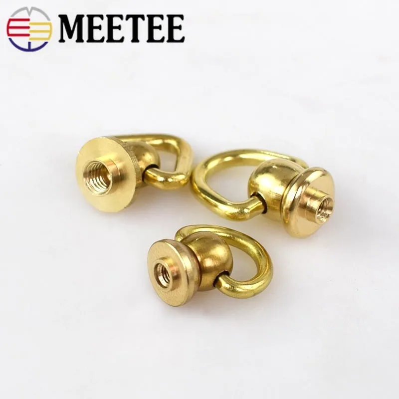 4 шт. поворотное D-образное кольцо из твердой латуни | Дом и сад
