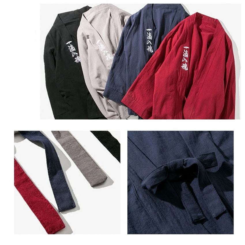 Мужское кимоно в японском стиле Haori традиционный японский дизайн мужской костюм