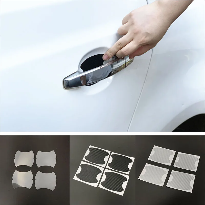 4 шт./лот автомобиля ручка Защитная Стикеры для Защитные чехлы сидений сшитые