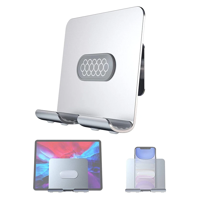 Wall MoUnt Holder Adhesive Wall Phone Tablet Holder MoUnt Stand for Ipad Air /Pro /Mini Iphone Silver Gray