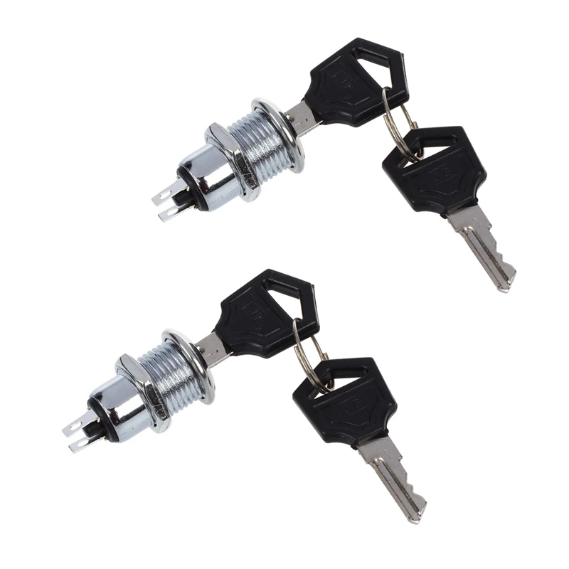 2X ВКЛ./ВЫКЛ. Две клеммы Keyswitch Keylock Switch с кнопками | Строительство и ремонт