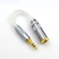 high fidelity audio headphone 8 core single crystal copper silver balanced plug 2 5 3 5 4 4mm adapter wire use adapter converter