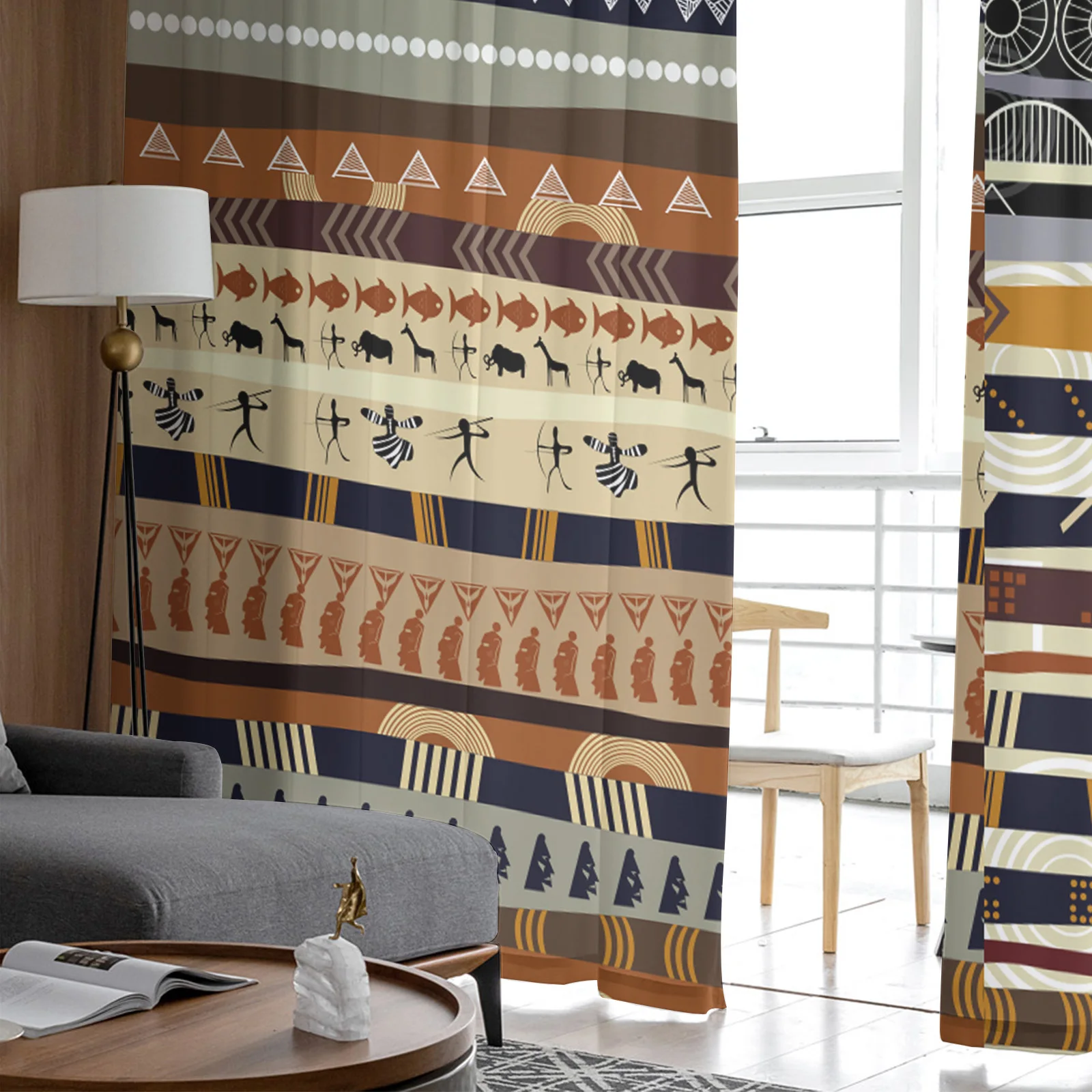 Африканские индийские Слоны Оконные Занавески для гостиной тюлевые занавески