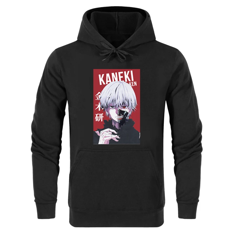 Толстовка Kaneki мужская с капюшоном Токийский Гуль японское аниме манга свитшот