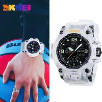 skmei 1155b sports luxury digital mens watches quartz analog led waterproof male dual display wristwatches relogios masculino