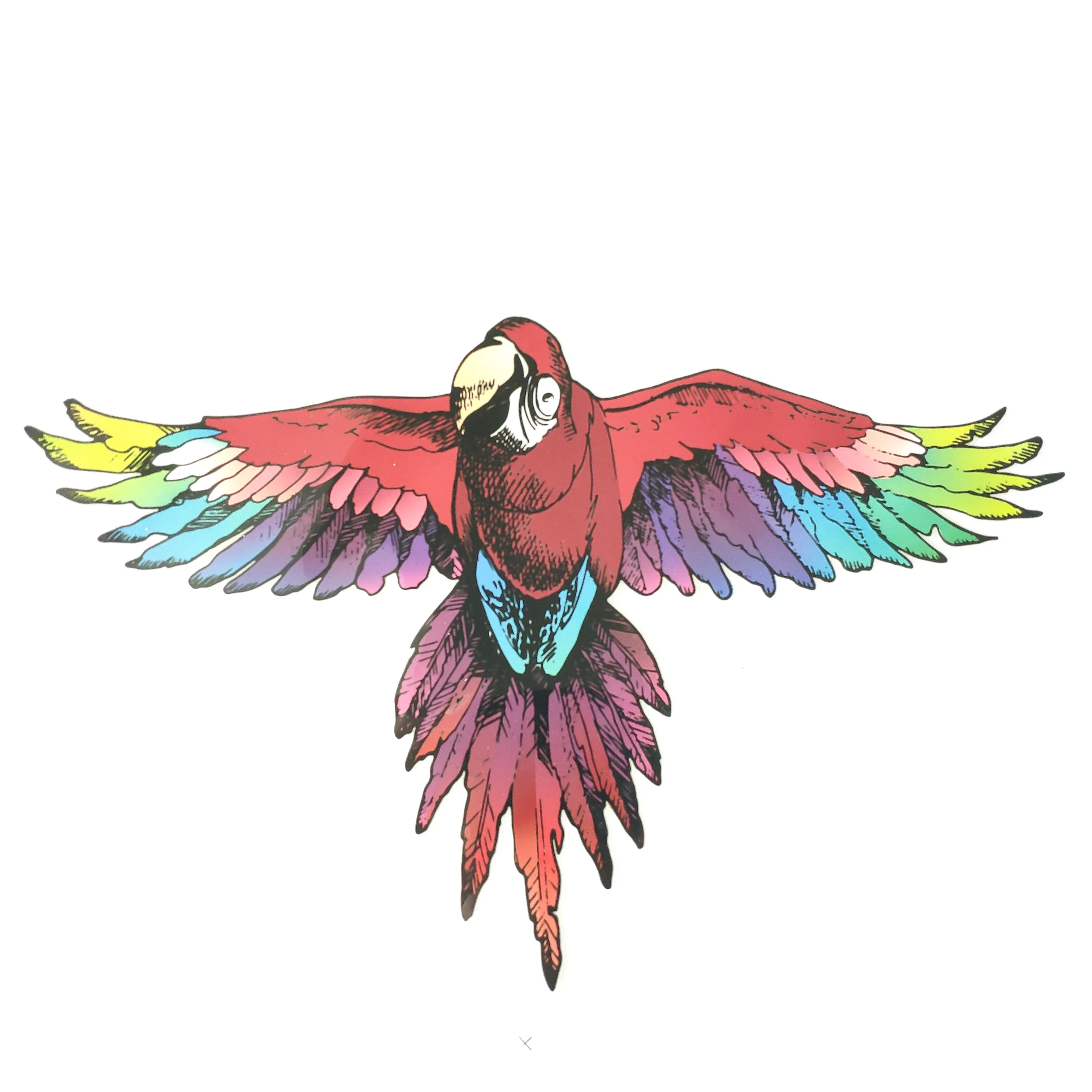 225 мм наклейки с большим попугаем для одежды модные объемные нашивки упаковка