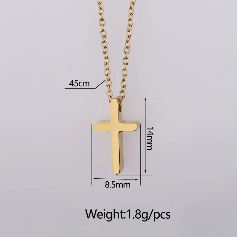 

2021 Fashion New Classic Cross Necklace Stainless Steel Chain Pendant Necklace For Women Simple Clavicle Choker Jewelry Gift