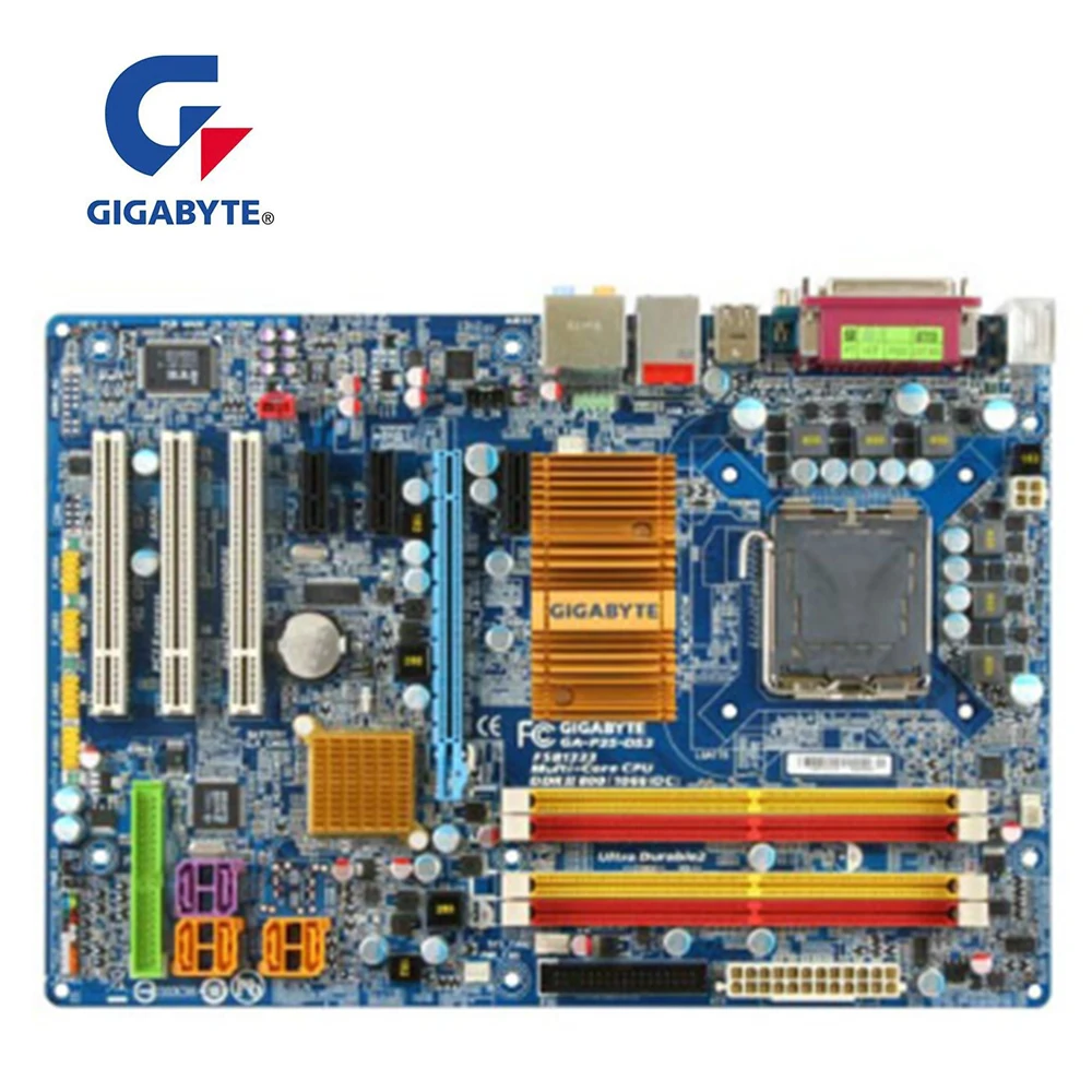 Материнская плата для GIGABYTE GA P35 DS3 Socket LGA 775 DDR2 Intel оригинальная б/у материнская