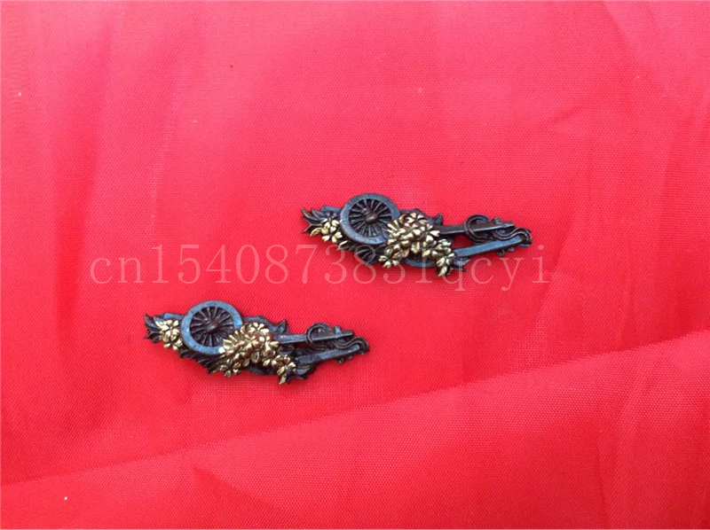 Двухцветный Позолоченный Цветочный круг menuki для японской катаны вакидзаси Танто