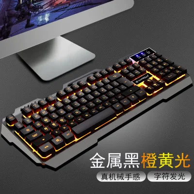 Проводная Механическая игровая клавиатура K12 светодиодный экран с подсветкой 104