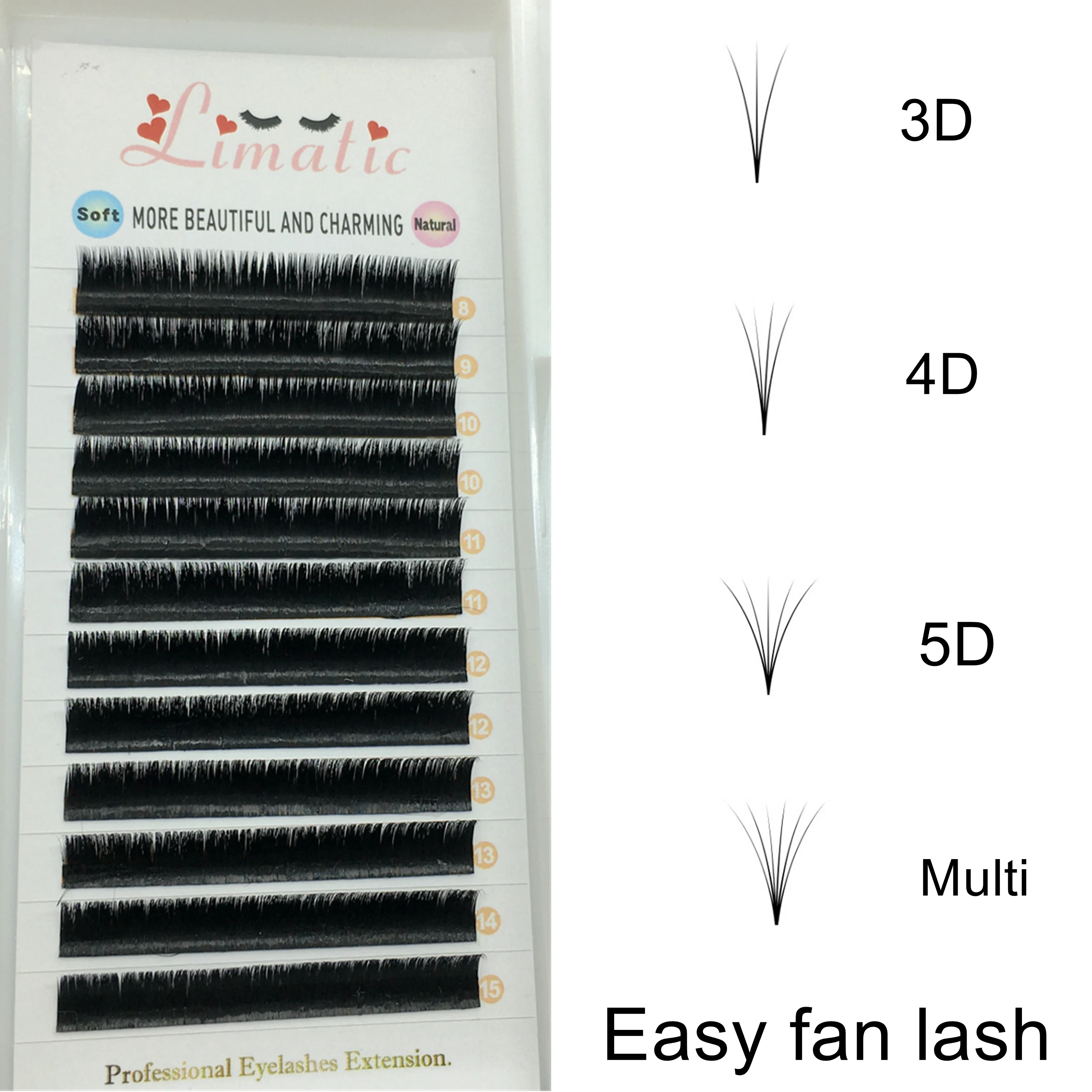 

Easy Fanning Russian Blooming Eyelash Extension Individual Automatic Flowering Faux Mink Lashes Full Handmade