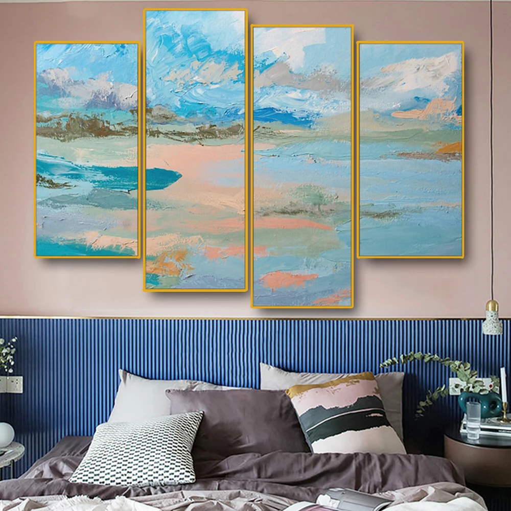Abstract Art Canvas Painting Calligraphy Wall Pictures Pop Marble Prints For Home Living Room Bedroom Trendy Decoration | Дом и сад
