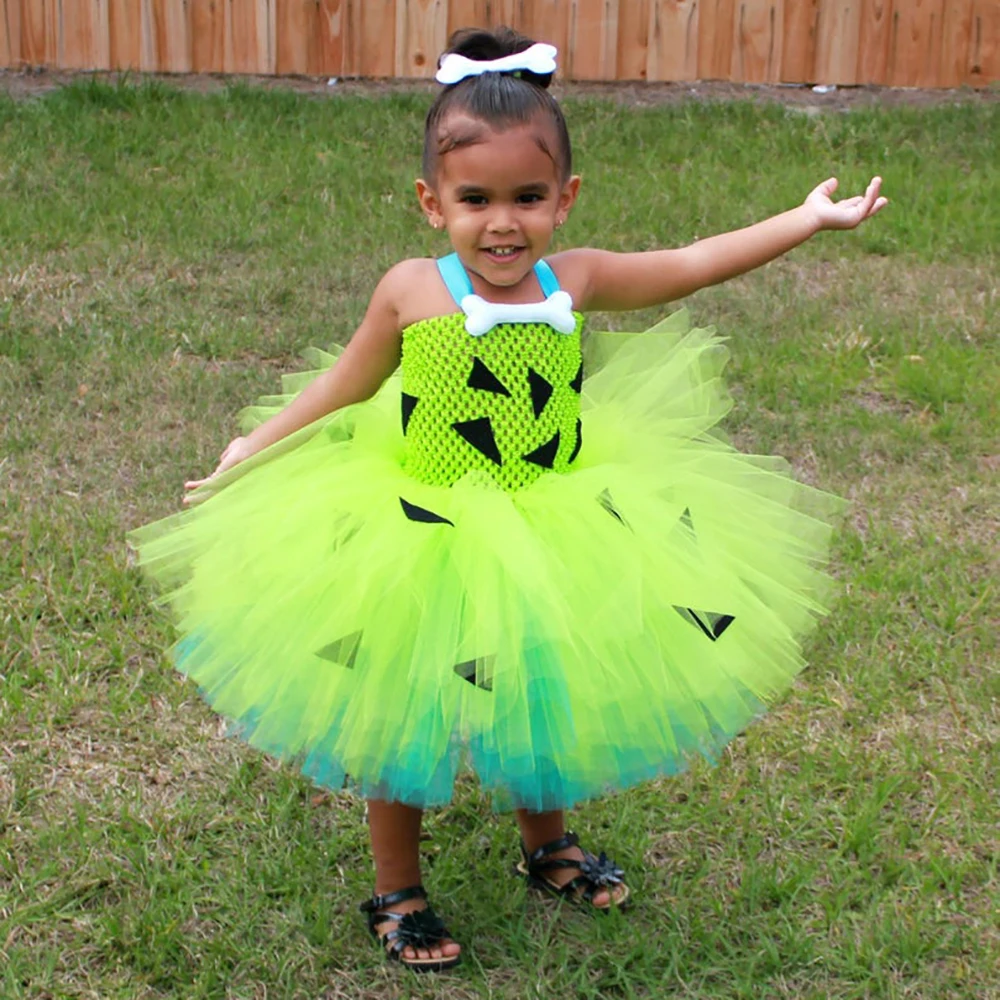 Зеленое Пышное Платье-пачка для девочек детское платье из тюля с черным