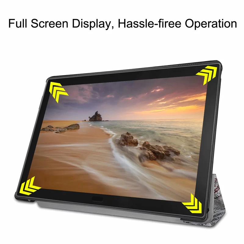 Ultra Slim Lightweight Smart Shell Standing Cover with Auto Wake / Sleep Feature for Lenovo Tab E10 10.1'' TB-X104 Tablet |