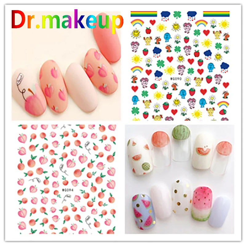 Dr. makeup 1 лист цвета наклейка для водяного переноса изображения на ноготь