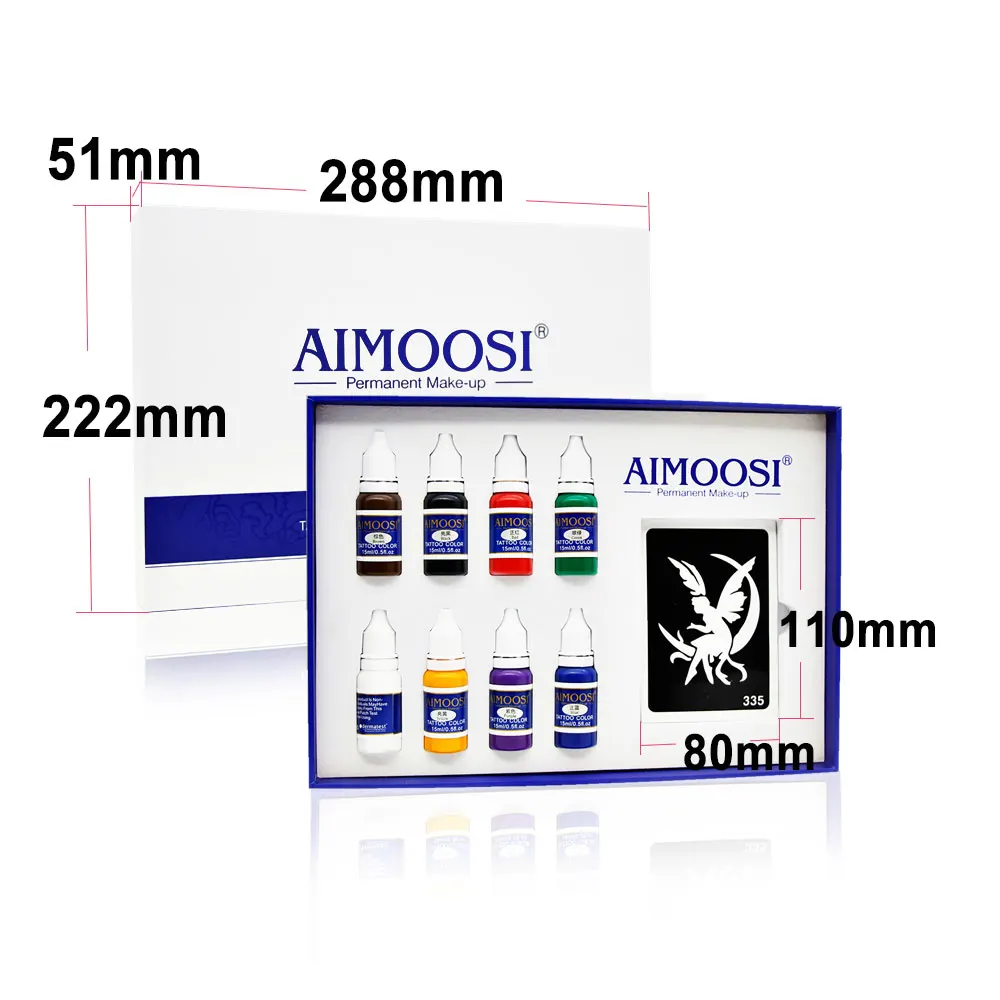 AIMOOSI тату чернила для тела набор микроблейдинг пигменты татуажа краска