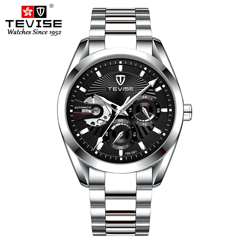 

Tevise Men's Watch Fashion Leisure Multifunctional Business Waterproof Automatic Mechanical Watch Men's Watch Stainless Steel