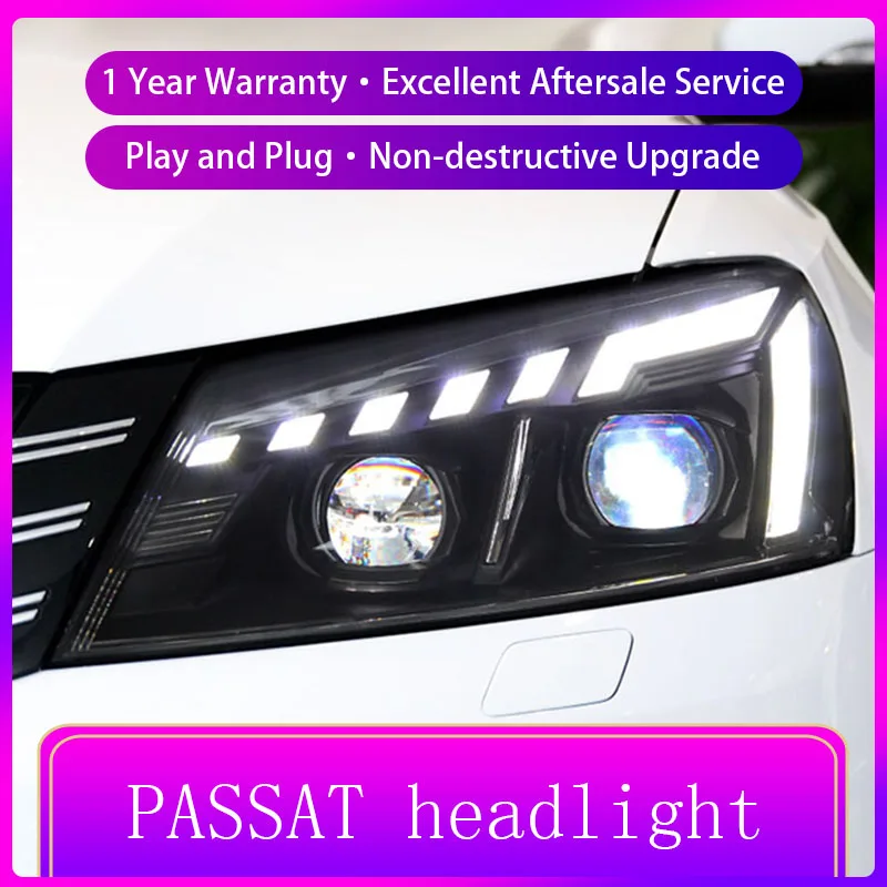 

Для фар VW Passat B7 2011-2016, светодиодный ная фара DRL, лампа головного света