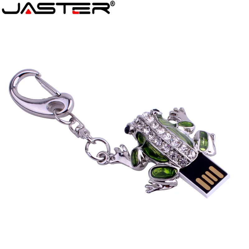 

JASTER Frog USB 2.0 Flash Drive 4GB 8GB 16GB 32GB 64GB 128GB Gifts Key Chain Pen Drives Promotion Memory Stick Wholesale U Disk