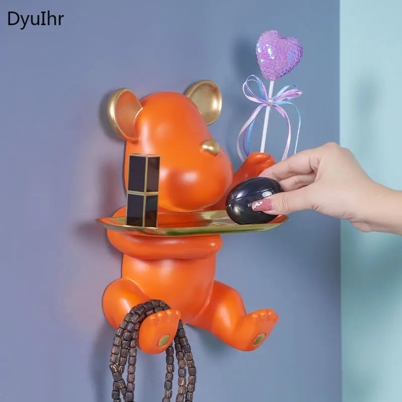 

DyuIhr creative animal wall hanging storage rack home decoration hook key storage rack living room Wall hanging decoration