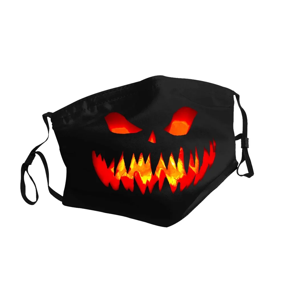 Маска-фильтр с забавными принтами на Хэллоуин можно разместить маску для лица и