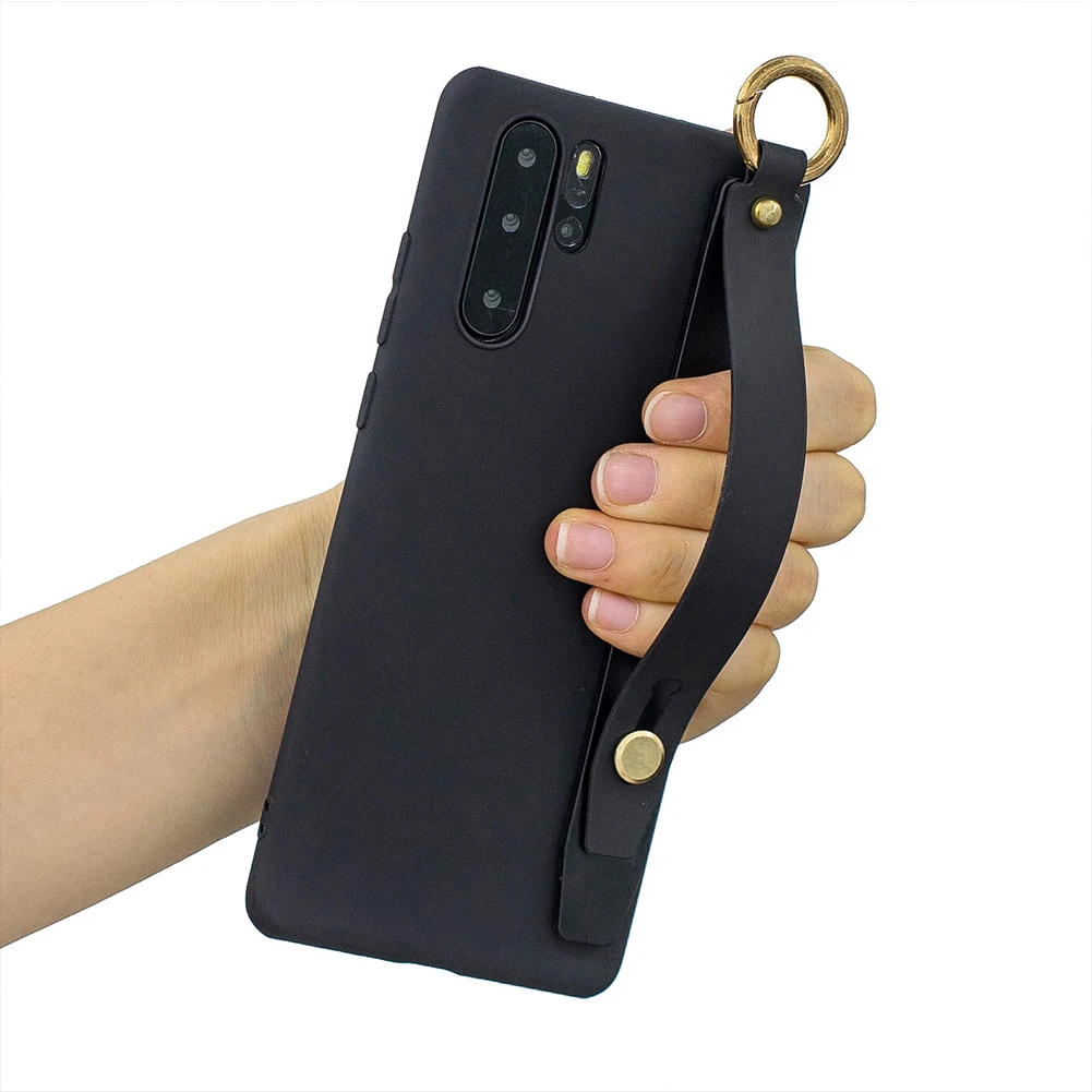 Wrist Strap Holder Case For Samsung Galaxy Note 10 Plus Ultra-thin Soft Silicone Wristband Back Cover iPhone 11 Pro Max Capa |