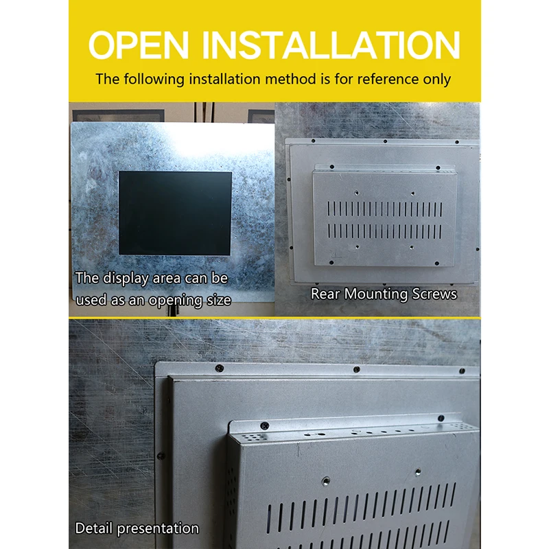 

19 Inch Industrial Monitor Display Ratio 16:10 Metal Shell Resolution 1440*900 Touch Screen Open Frame Embedded Factory Output