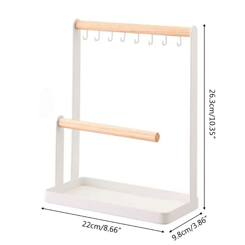 

X7AF Modern Iron 2-Tier Sunglasses Display Stand Jewelry Display Showcase Tray Eyewear Holder Frame Desktop Storage Household