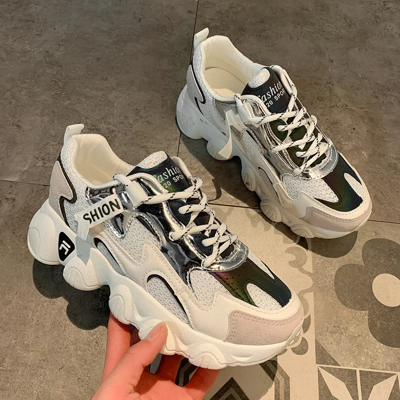 

Кроссовки женские на платформе, удобная повседневная обувь, весна 2021