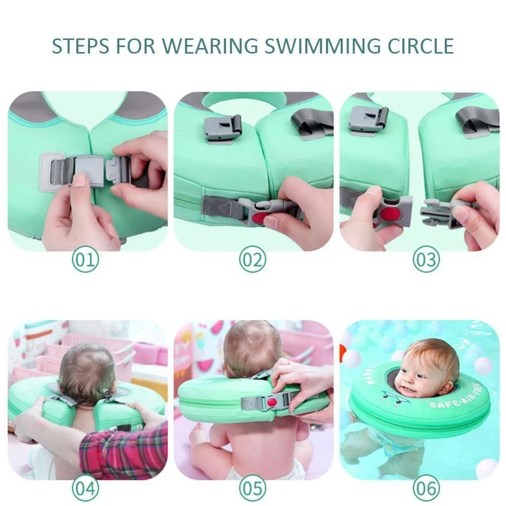 

Inflatable Circle Swimming Neck Ring infant Swimming Baby Ring Bathing Float buoy Swim Circle Tube neck Safety Neck Accesso U6P0