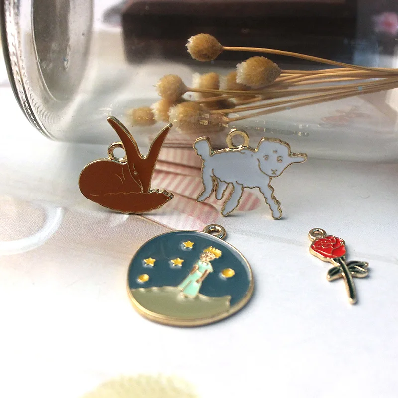 5 шт. Новинка DIY Сказочный Маленький принц из сплава брелок аксессуары золотой