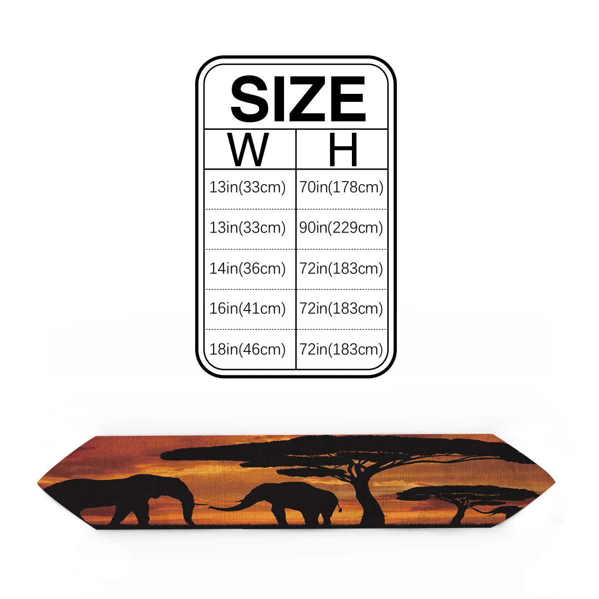 Современная настольная дорожка для свадебной кухни Африканский индийский слон