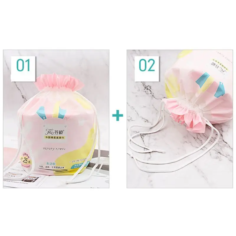 Один рулон одноразового очищающего полотенца для лица Хлопок Мягкий инструмент