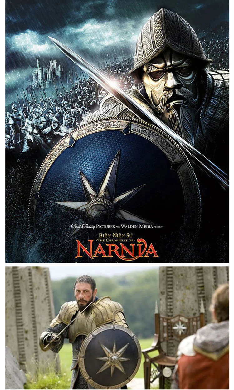 [Funny] Metal and Resin made 1:1 Scale 62cm The Legendary Shield Of Narnia weapons model adult child cosplay toy collection gift | Игрушки и