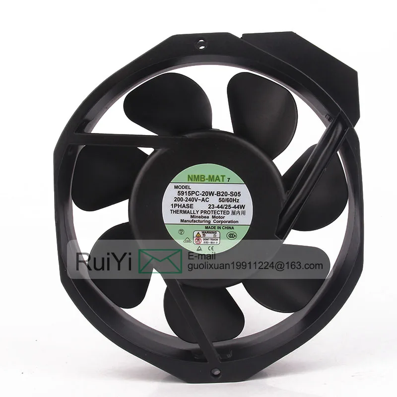 

5915PC-20W-B20-S11/S05 /S12 172x150x38 Mm 17238 Original Minebea Metal Leaf High Temperature Gamer Cabinet Ryzen Cooling Fan