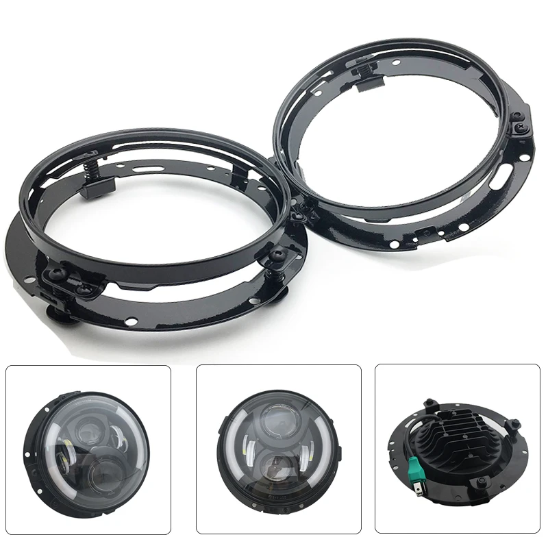 

2PCs Mounting Bracket for 7inch LED Headlight Round Ring Headlight mount Lamp Holder Brackets For J eep W rangler JK