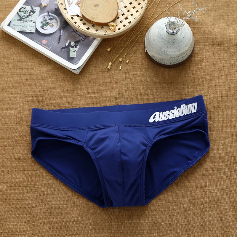 Brand Men's Underwear Breathable Sexy Fashion Briefs Silk Low Waist Stretch Three-Dimensional Comfortable Trendy Underpants