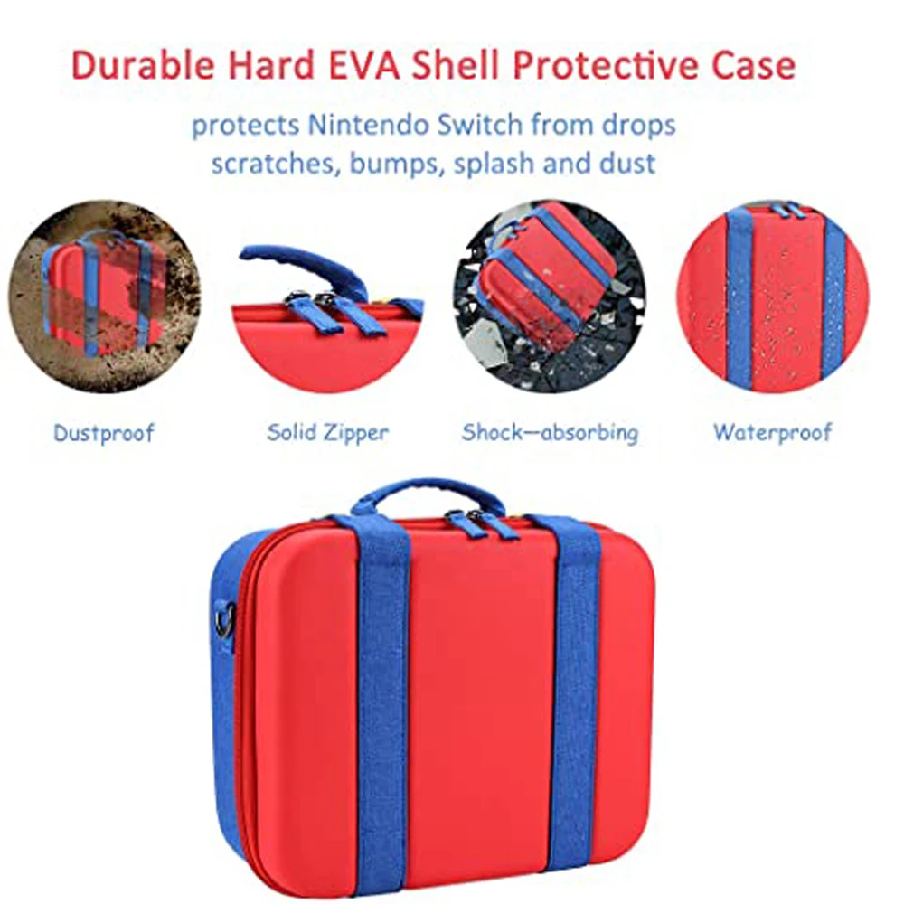 Чехол для путешествий совместимый с системой Nintendo Switch защитный жесткий чехол