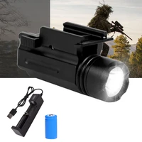 500 lumen led white light tactical gun weapon light flashlight rail mount pistol torch quick release aluminum