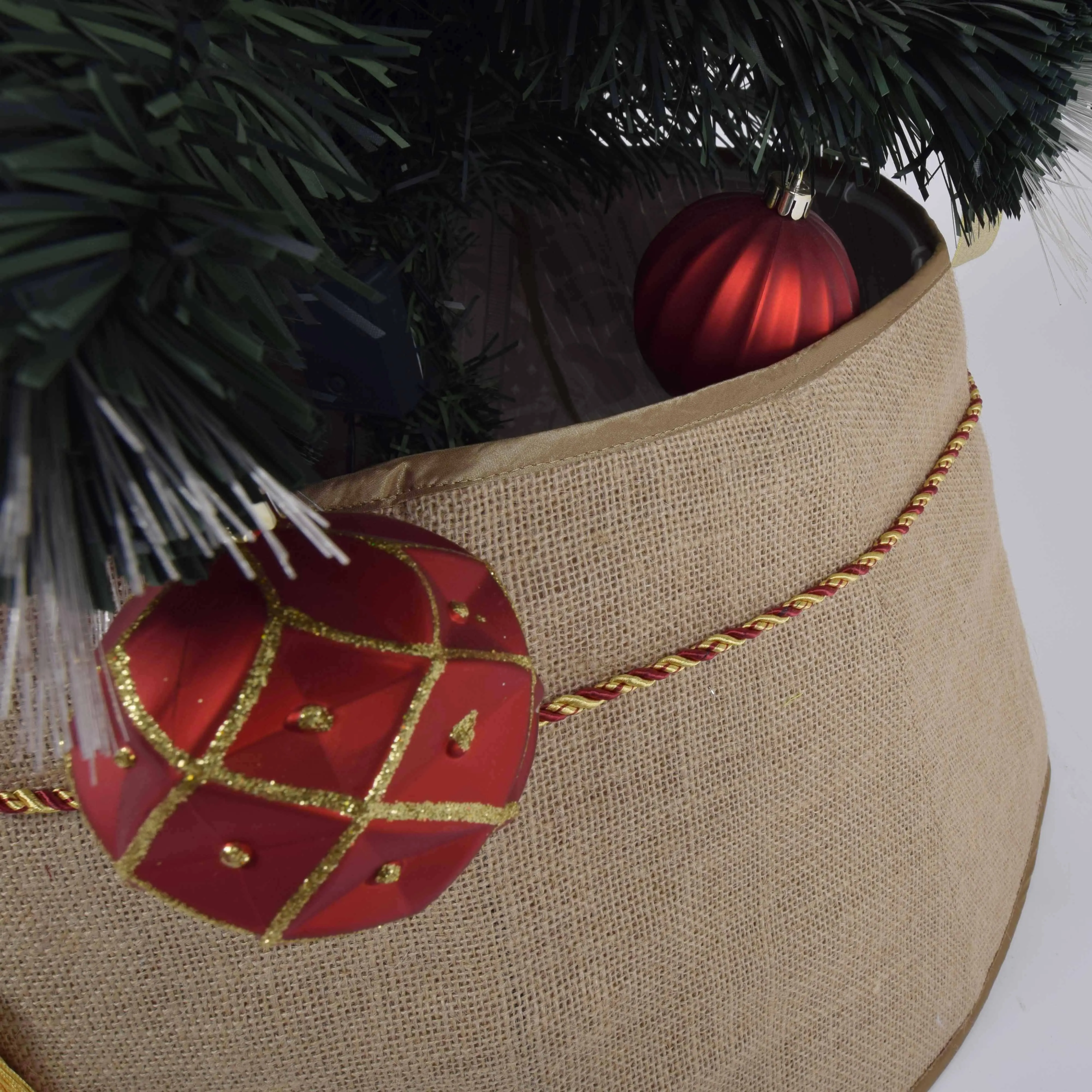 Горячая Рождественская юбка для елки Подарочный подарок Рождественский льняной