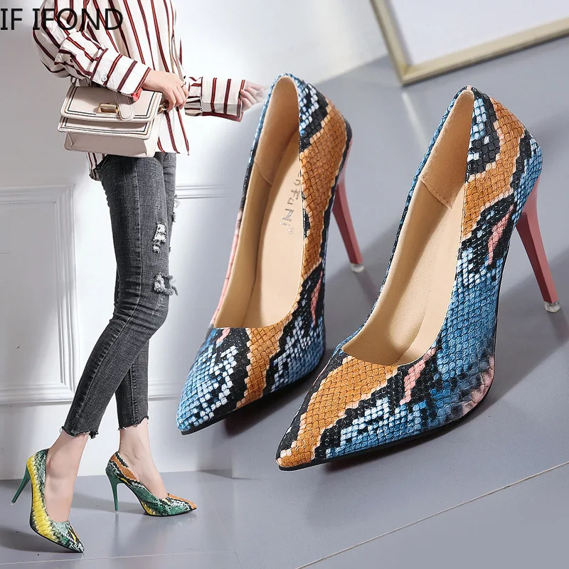 IF IFOND/размеры плюс 34-42 Женские туфли-лодочки ярких цветов летние туфли из
