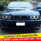 Высококачественный Комплект ангельские глазки CCFL, теплое белое кольцо с ореолом для BMW 5 серии E39 OEM 2001-2003, демонический глаз