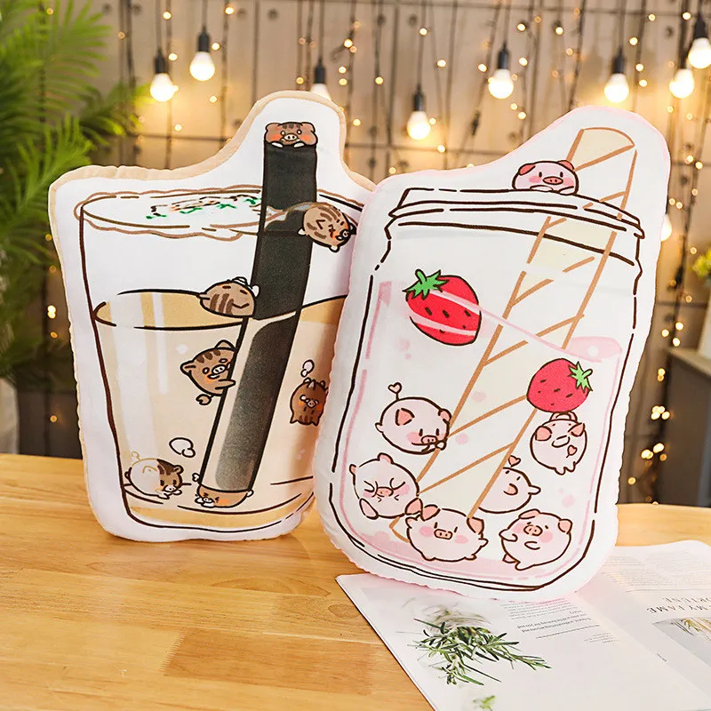 Candice guo! Милые плюшевые игрушки прекрасный мультфильм Свинья bubble tea/хомяка в стиле
