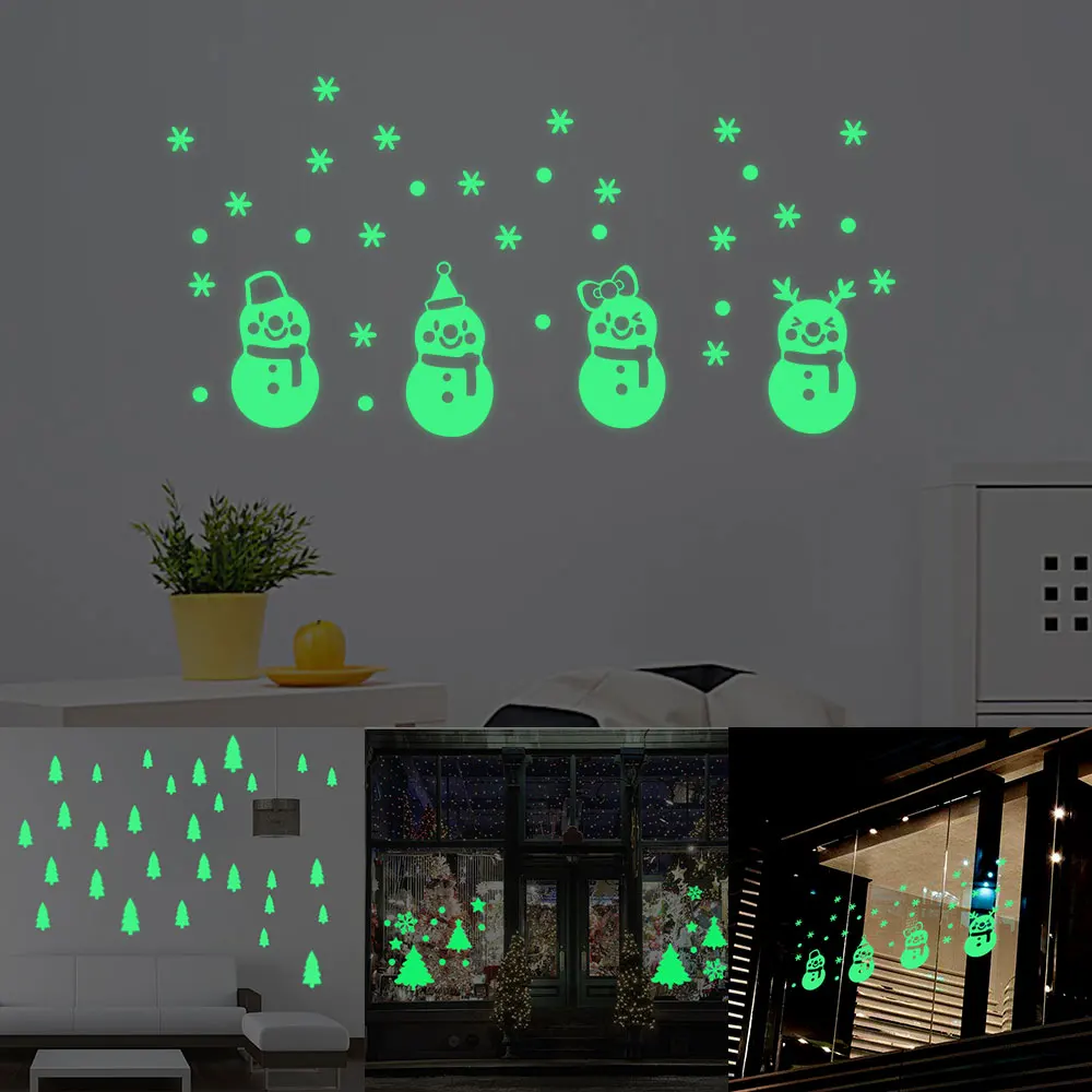 Светящиеся Настенные наклейки зеленые ночью в темноте на окна обои