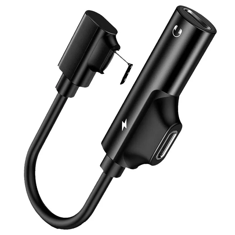 Черный CARPRIE разъем для наушников адаптер Usb Тип C до 3,5 мм Aux аудио кабель-адаптер для samsung Note 10 Note10 Plus - Цвет: Черный