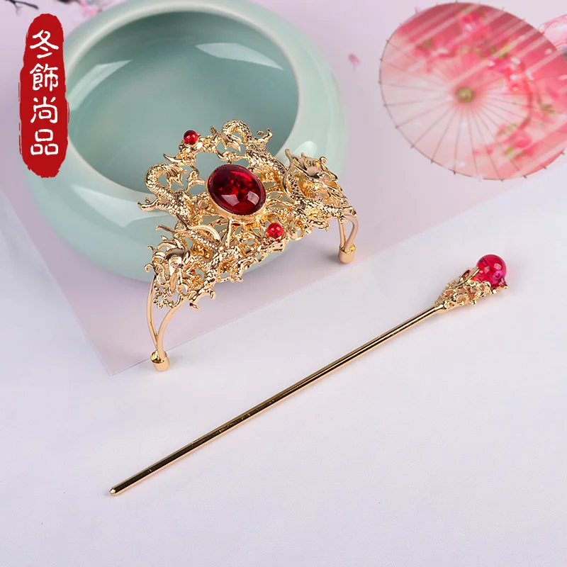 Винтажная корона для волос Hanfu старинные аксессуары классический головной убор