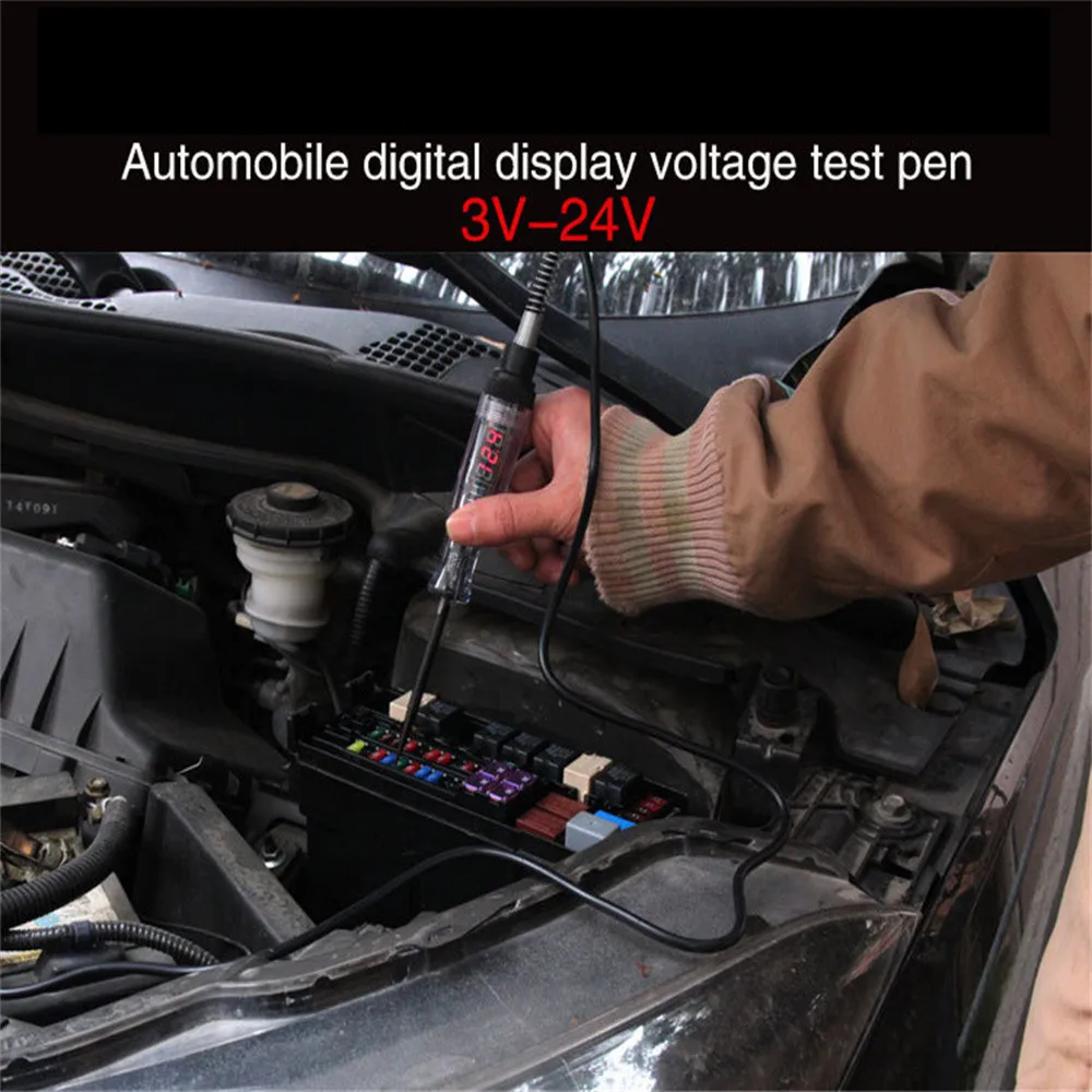 6V 12V 24V Durable Automotive Electric Circuit Tester Digital Light Probe Test Pen for Car Boat Auto Accessories | Автомобили и